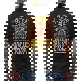 Matching I'm The Modeling Turkey Thanksgiving Tank Top Men's Back Print T-Shirt | Mazezy