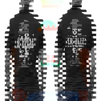 The Math Specialist Elf Christmas Matching Family Men's Back Print T-Shirt | Mazezy