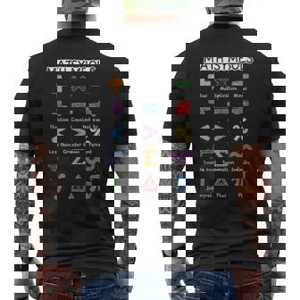 Math Symbols Chart Algebra Calculus Geometry Diagram Tank Top Men's Back Print T-Shirt | Mazezy