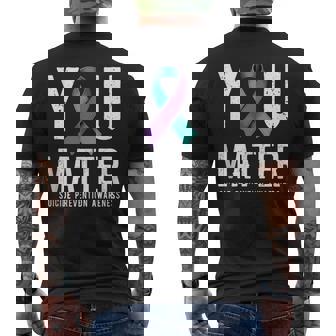 You Matter Suicide Prevention Awareness Tank Top Men's Back Print T-Shirt | Mazezy