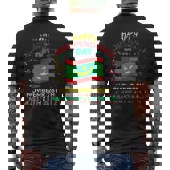 Mauritania 65th Independence Day Mauritanian Pride Men's Back Print T-Shirt | Mazezy