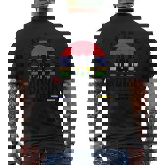 Mauritius Mauritian Mauritius Flag Fathers Day Men's Back Print T-Shirt | Mazezy