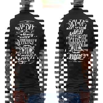 May Spontaneously Start Talking About Singapore Merlion Men's Back Print T-Shirt | Mazezy