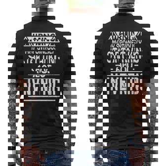 May Spontaneously Talking About Inventing Innovator Creator Men's Back Print T-Shirt | Mazezy