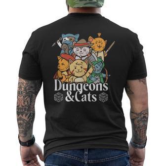 Mazmorras Y Gatos In Mangas Camiseta Hombre Estampado Espalda - Regaloses