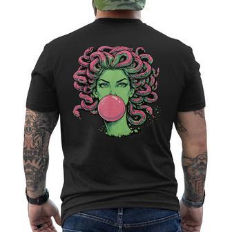 Medusa Bubblegum Greek Mythological Snake Hair Goddess Men's T-shirt Back Print - Thegiftio UK