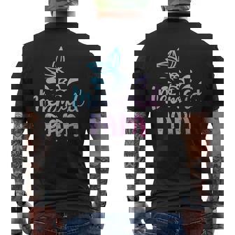 Mermaid Dad Merman Dad Daddy Family Abbinamento Compleanno T-shirt da uomo con stampa posteriore - Novitaregali