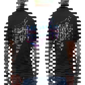 Mermaid Security Squad Matching Trident Birthday Love Merman Men's T-shirt Back Print | Seseable CA