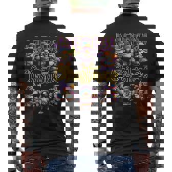 Merry Christmas Gnomes December Celebrating Holiday Men's Back Print T-Shirt | Mazezy