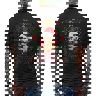 Merry Karl Marx Divertido Navidad Camiseta Hombre Estampado Espalda - Regaloses
