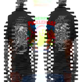 Merry Picklemas Holiday Fun For Pickle Lovers Men's T-shirt Back Print - Thegiftio