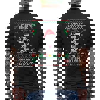 Merry Woofmas Australian Cattle Dog Christmas Xmas Tank Top Men's Back Print T-Shirt | Mazezy