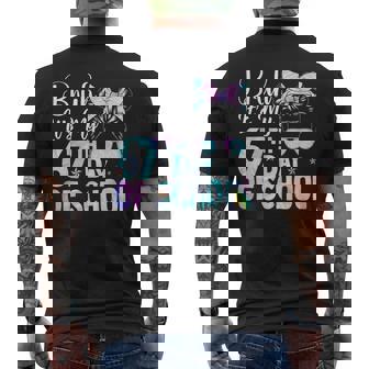 Messy Bun Bruh It's My 67th Day Of School Students Six Seve Men's Back Print T-Shirt | Mazezy