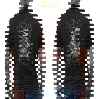 Metal Goat Metal Music Heavy Metal Fan Tank Top Men's Back Print T-Shirt | Mazezy