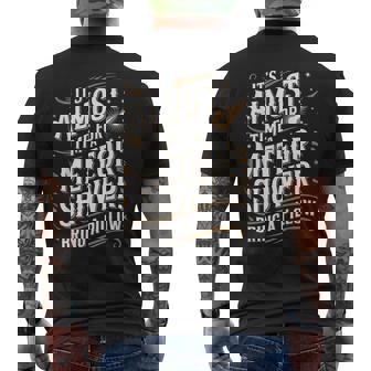 Meteor Shower Amateur Astronomers Astronomy Stargazing Men's Back Print T-Shirt | Mazezy