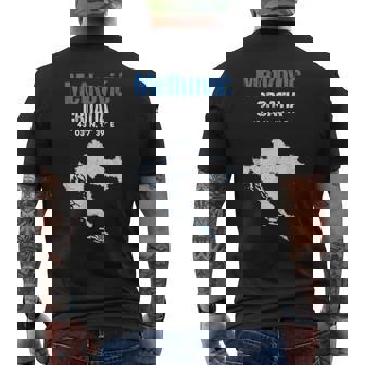 Metkovic Croatia City Men's Back Print T-Shirt | Mazezy