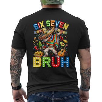 Mexican Boy Dabbing Poncho Cinco De Mayo Six Seven Bruh Boys Men's T-shirt Back Print - Thegiftio UK
