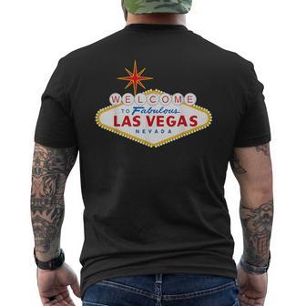 Mif Las Vegas Welcome To Fabulous Las Vegas Black Small -Adults Short Sleeve Novelty Modern Letter Print Men's T-shirt Back Print - Thegiftio UK
