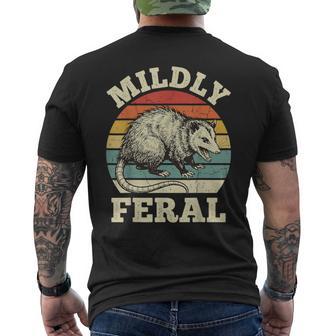 Mildly Feral Opossum Men's T-shirt Back Print - Thegiftio
