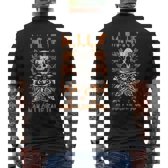 Milf Man I Love Fall Skeleton Pumpkin Joke Tank Top Men's Back Print T-Shirt - Monsterry