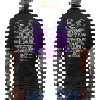 In My Military Child Era Coquette Bow Purple Up For Military Men's T-shirt Back Print - Monsterry