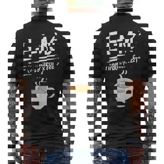 Milk Coffee Physics Math Meme Morning Caffeine Men's Back Print T-Shirt | Mazezy