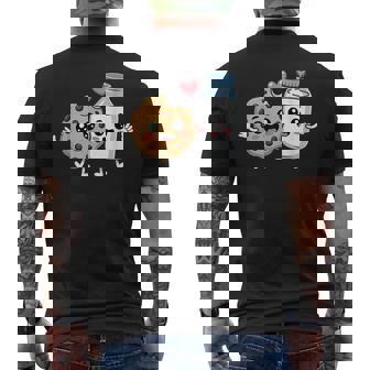 Milk And Cookies Food Men's T-shirt Back Print - Monsterry