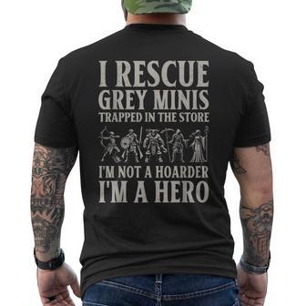 Miniature Painter I Rescue Grey Minis Painting Miniatures Men's T-shirt Back Print - Thegiftio UK