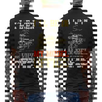 Miniature Railway Model Train Model Railroad Collecting Men's Back Print T-Shirt | Mazezy