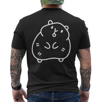 Minimalist One-Line Guinea Pig Art T-Shirt Men's Back Print T-Shirt - Monsterry