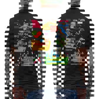 Missouri State Icons Vintage Riverboat Gateway Arch Men's Back Print T-Shirt | Mazezy