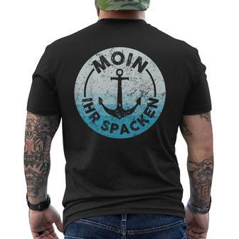 Moin Ihrpacken Lustiges Retrointage Anker Norddeutsches T-Shirt mit Rückendruck - Geschenkecke