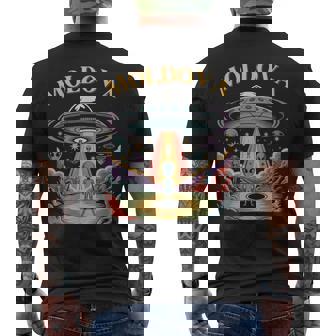 Moldova Alien UFO Abduction Retro Sci-Fi Art Men's Back Print T-Shirt | Mazezy