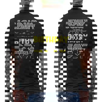 Mommy Of The Birthday Boy Bat Family Party Theme Boys Men's T-shirt Back Print - Monsterry