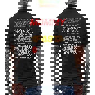 Mommy Of The Fast One 1St Birthday Race Car Family Men's Back Print T-Shirt | Mazezy