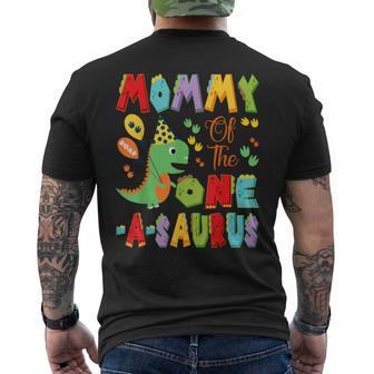 Mommy Of The One-A-Saurus 1St Birthday Boy Dinosaur Men's T-shirt Back Print - Thegiftio UK