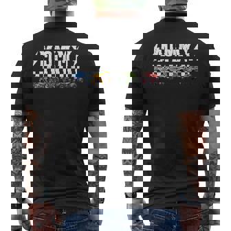 Mommy Retro Monster Truck Family Crew Birthday Matching Men's T-shirt Back Print - Monsterry