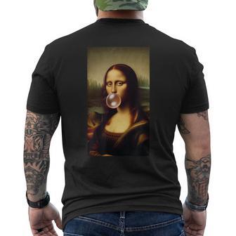 Mona Lisa チューインガム レオナルド・ダ・ヴィンチ ジョコンダ イタリアアート メンズTシャツ バックプリント - Kawaiitshirt
