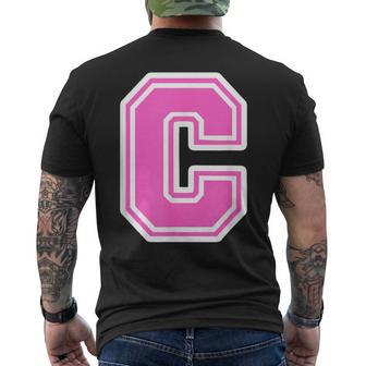 Monogram Initiale C Pour Prénom Ou Nom De Famille C T-shirt imprimé au dos - Cadeauxyz