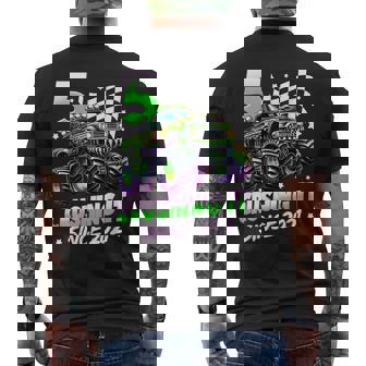 Monster Truck 5 Year Old Boys 5Th Birthday Party Born 2021 Men's T-shirt Back Print - Monsterry