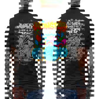 Monster Truck Birthday Party Retro Monster Trucks Men's T-shirt Back Print - Monsterry