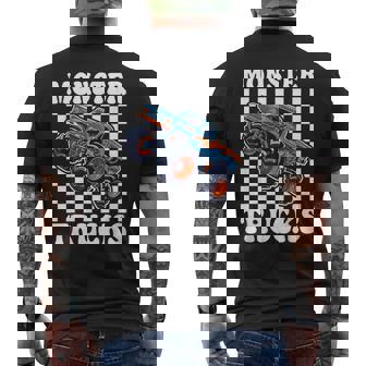 Monster Truck Birthday For Toddlers Youth & Adults Men's T-shirt Back Print - Monsterry