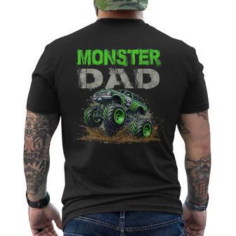 Monster Truck Dad Family Matching Monster Truck Lovers Daddy Men's T-shirt Back Print - Thegiftio UK