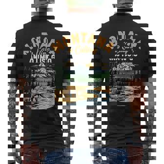 Montana Is Calling And I Must Go Men's Back Print T-Shirt | Mazezy