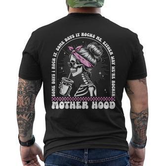 Motherhood Retro Skeleton Some Days I Rock It Vintage Men's T-shirt Back Print - Thegiftio UK