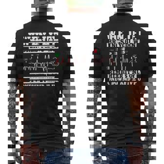 Moto Battito Cardiaco Divertente Regalo Motociclista T-shirt da uomo con stampa posteriore - Novitaregali