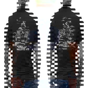 Moto Usa Avec Motif Montagnes Et Boussole T-shirt imprimé au dos - Cadeauxyz