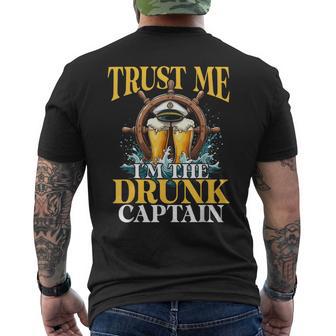 Motor Boating I'm The Drunk Motor Boat Captain Men's Back Print T-Shirt | Mazezy