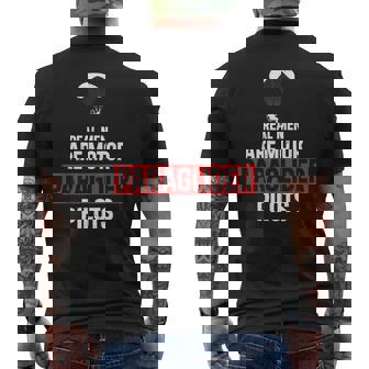 Motor Paraglider Real Men Are Motor Paraglider Pilots Men's Back Print T-Shirt | Mazezy