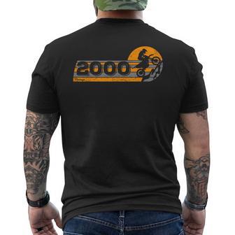 Motorcycle Vintage 2000 Birthday Motorbike Motorcross Men's Back Print T-Shirt | Mazezy